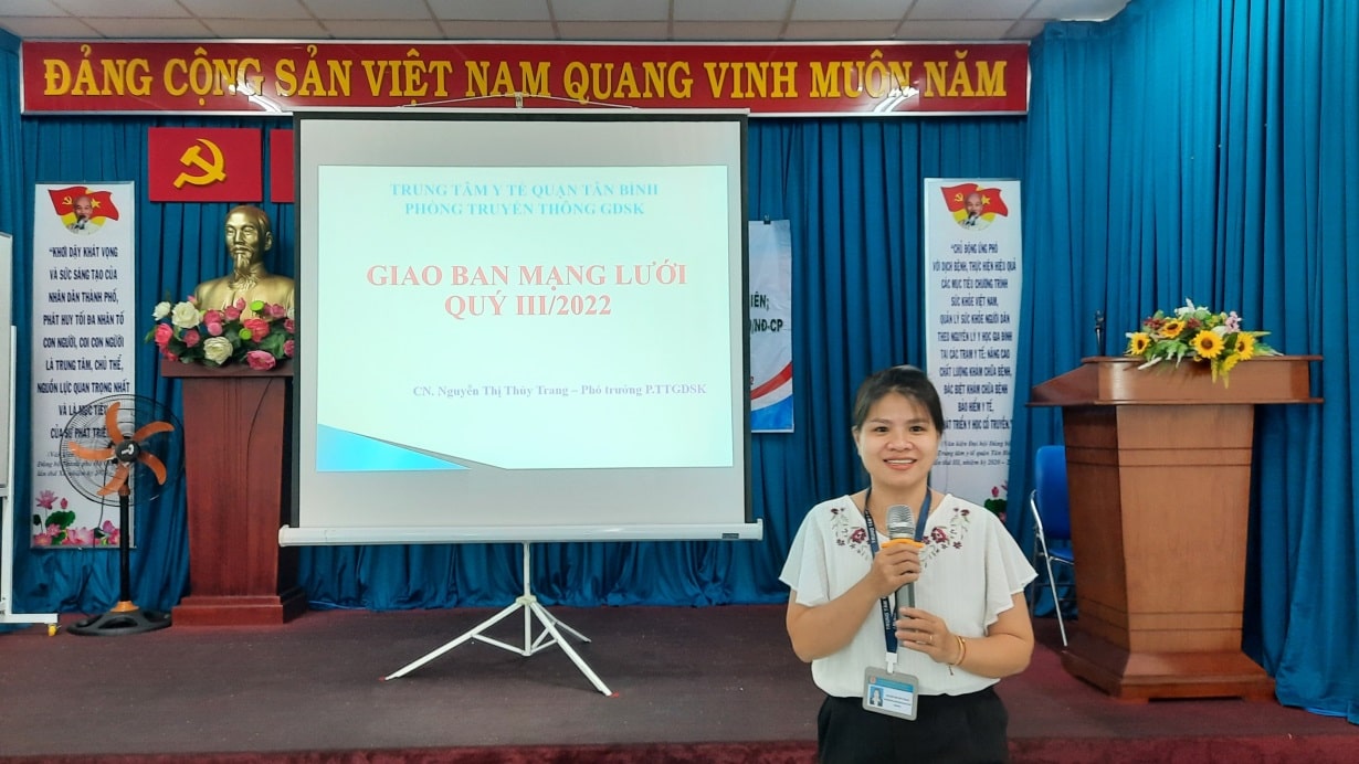 TRUNG TÂM Y TẾ TÂN BÌNH HỌP GIAO BAN CÔNG TÁC TRUYỂN THÔNG GIÁO DỤC SỨC KHỎE QUÝ III NĂM 2022